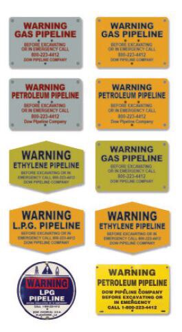 examples of pipeline warning signs